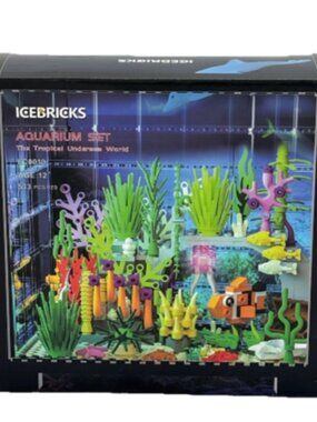 Fish Tank Building Block Set Tropical Undersea World Aquarium 533 PCS Sealed